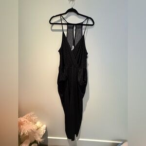 BCBG Black Sleeveless Jumpsuit